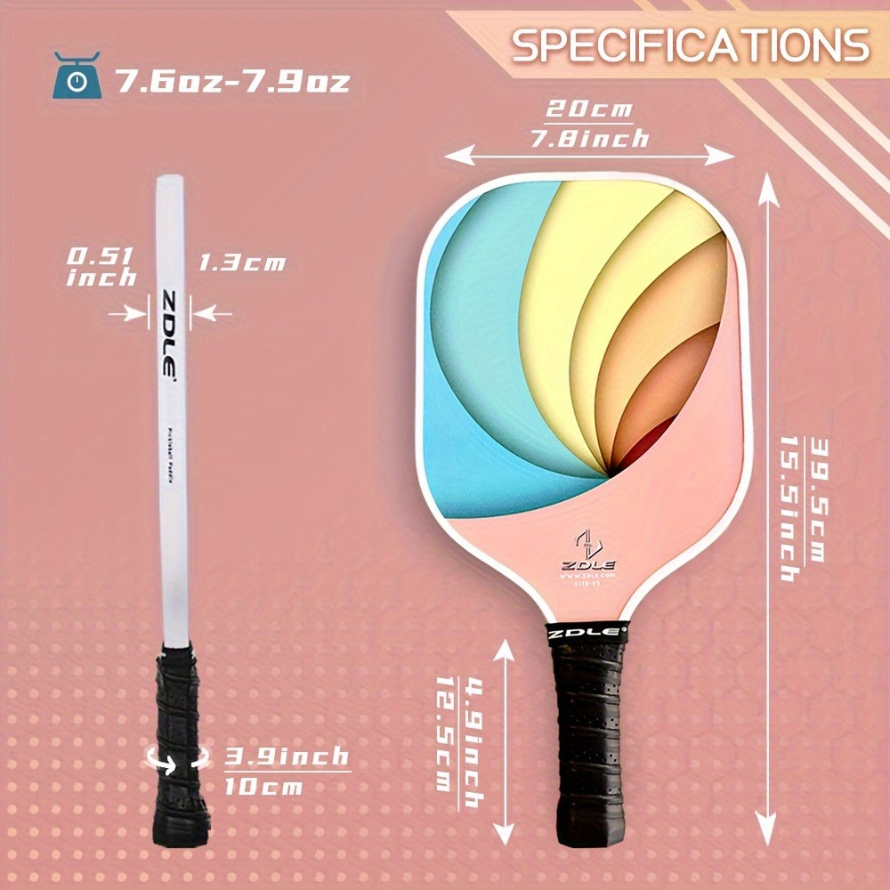 ZDLE 2pcs Pickleball Paddle Set Lite Series Y3 with Pickleballs & Backpack
