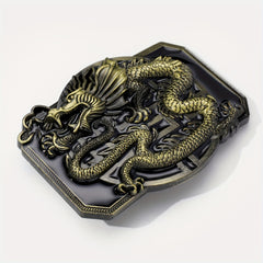 Western Dragon Belt Buckle For Women & Men Vintage Jeans Accessories