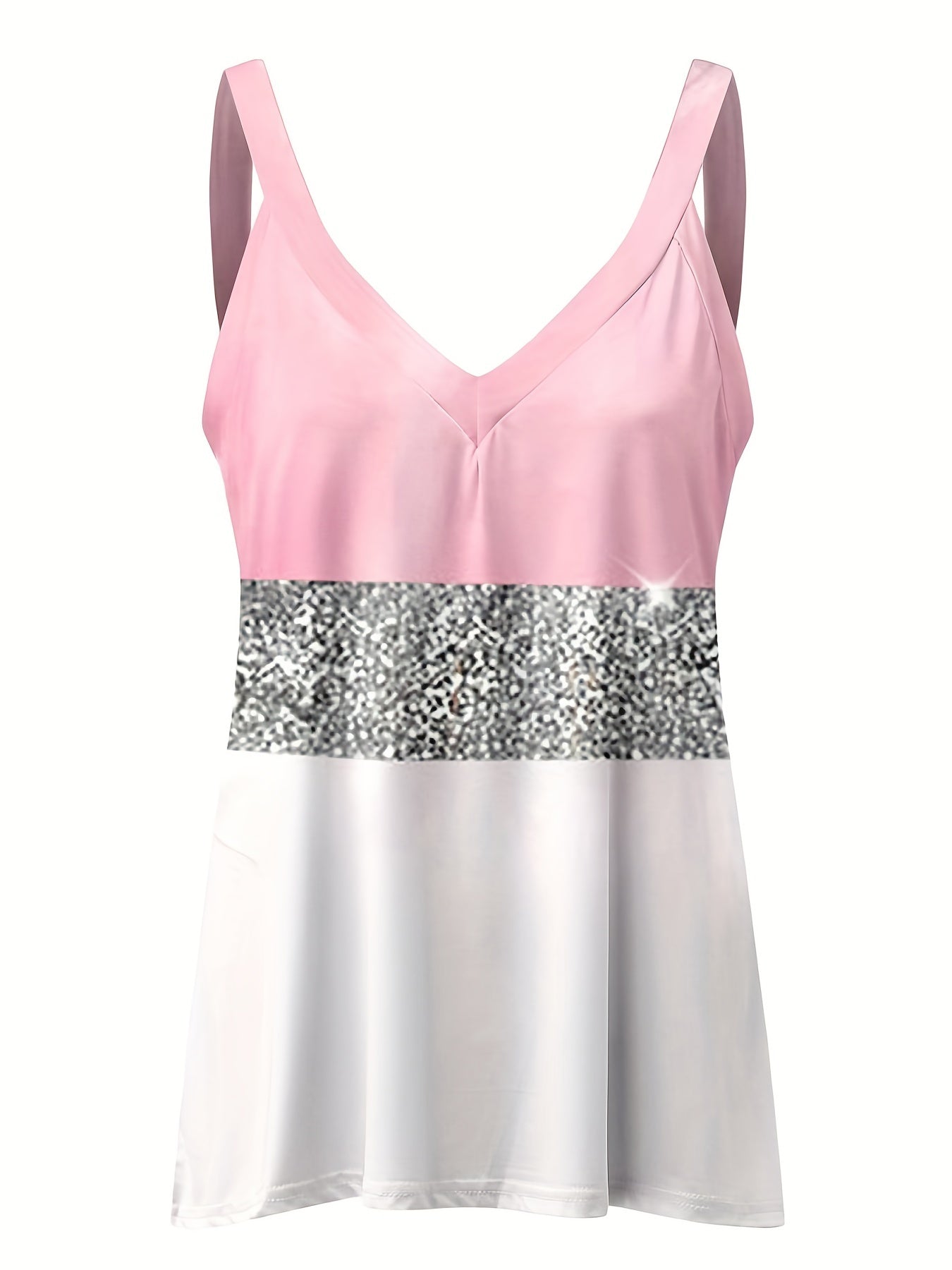  Glitter V Neck Cami Top