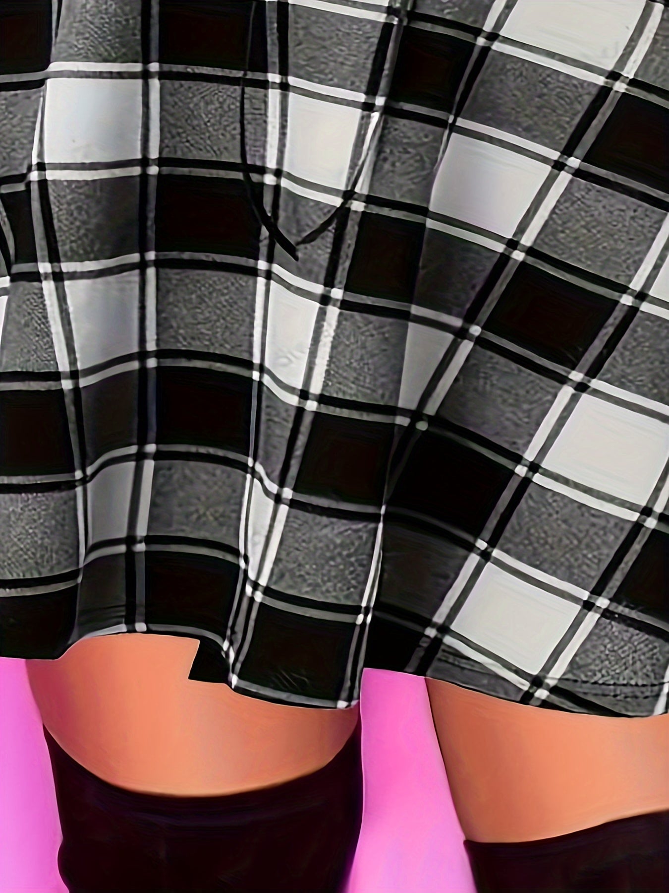  Y2k Plaid Lace Up A line Mini Skirt