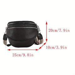 Double Zipper Fanny Pack Women's Crossbody Bag