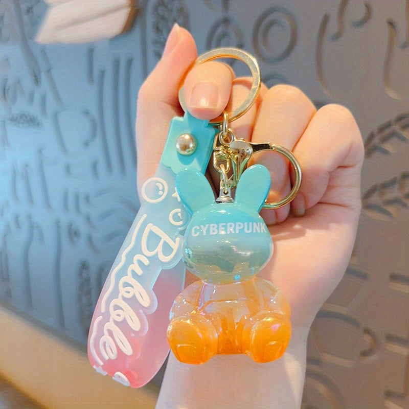 Gradient Rabbit Keychain Bag Pendant Key Chain For Men