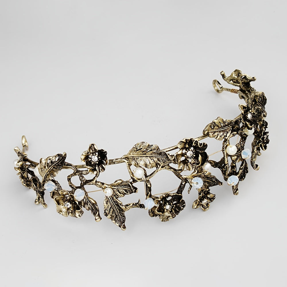 Vintage Flower Crown Headband for Girls