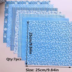 7pcs Cotton Sewing Small Cloth Head DIY Doll Clothes Patchwork Doll Quilt