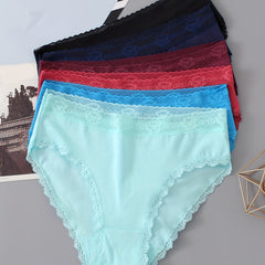 6 Pack Plus Size Sexy Panties Set High Rise Briefs