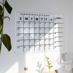 3D Acrylic Monthly Plan Memo Board with Erasable Surface