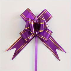 10pcs Christmas Bow Pull Flower Decoration Festive Holiday Gift Bag Packaging