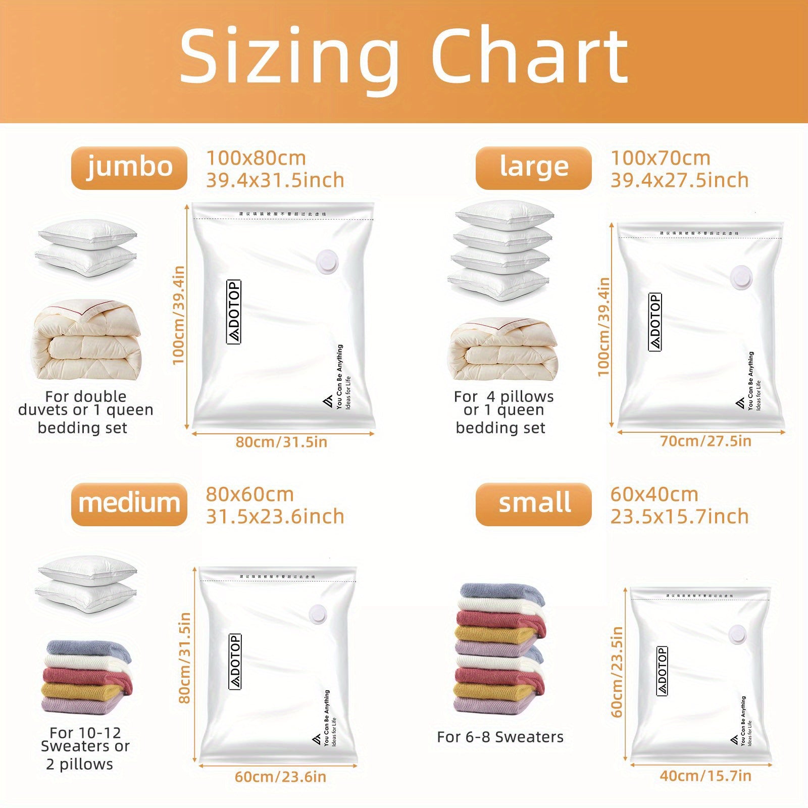 6pcs Quilts Storage Bags Dustproof Space Saver Organizer