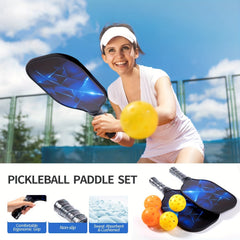 Lightweight Fiberglass Pickleball Rackets 2pcs 4pcs Balls