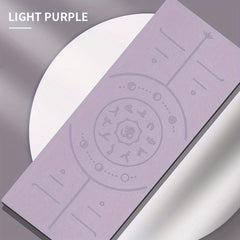 Frosted PU Leather Rubber Yoga Mat Durable Eco friendly Mute Cushion