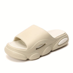 Men's Platform Slides Comfortable Non Slip Cloud Slippers