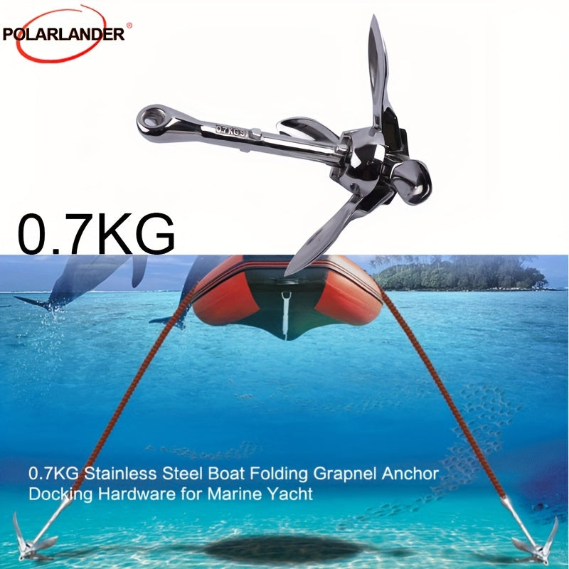 Stainless Steel Folding Anchor 0.7KG for Ships/Yachts