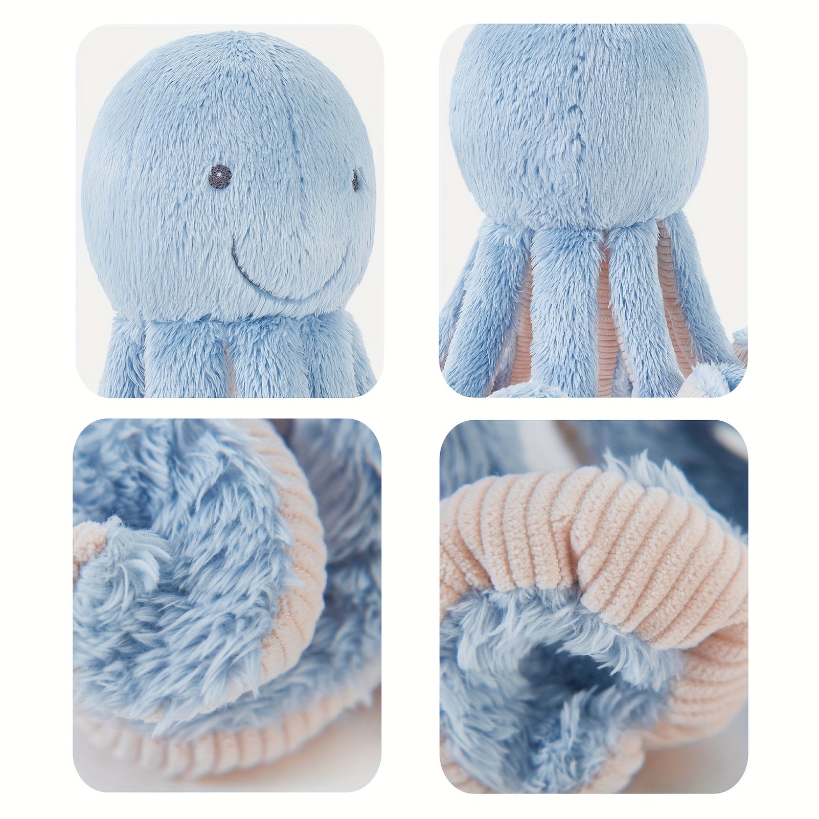 Festive Octopus Plush Toy Smile Soft Fluffy Stuffed Animal Perfect Chri...