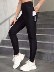 Women's Side Striped Yoga Leggings High Waist Activewear