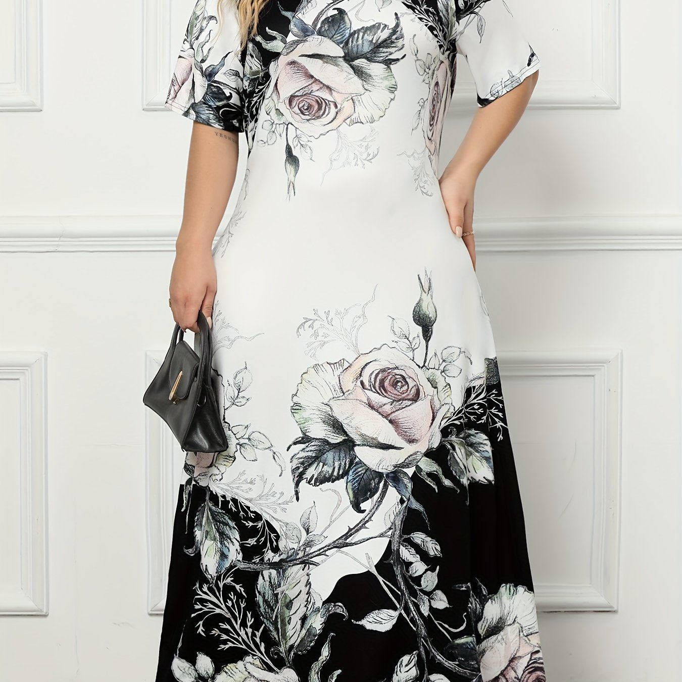 Women's Floral Print Maxi Dress