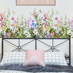 2pcs Pastoral Plant Wall Stickers Self-adhesive