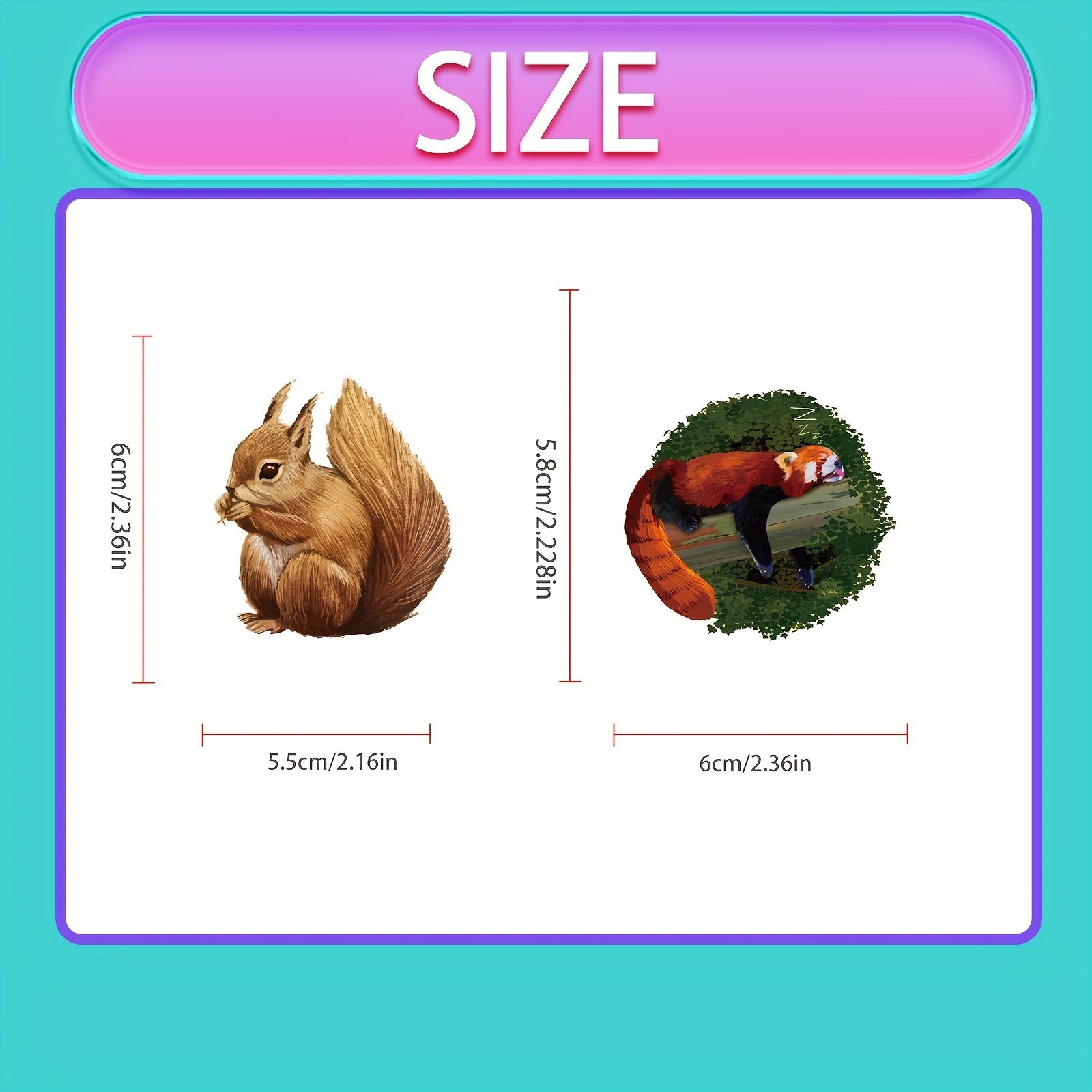 50pcs Animal Documentary Vinyl Waterproof Stickers for Adults