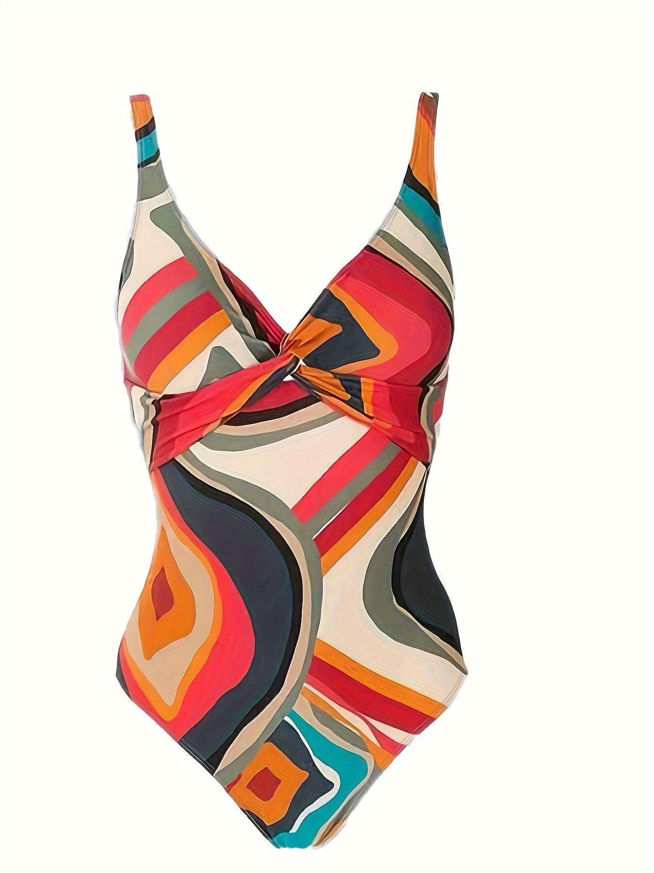  Women's Geo Print Tankini Set