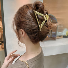 Metal Triangle Hair Claw Women's Ponytail Holder