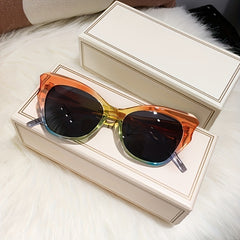 Y2K Cat Eye Sunglasses Block UV400 Sun Shades for Beach Party