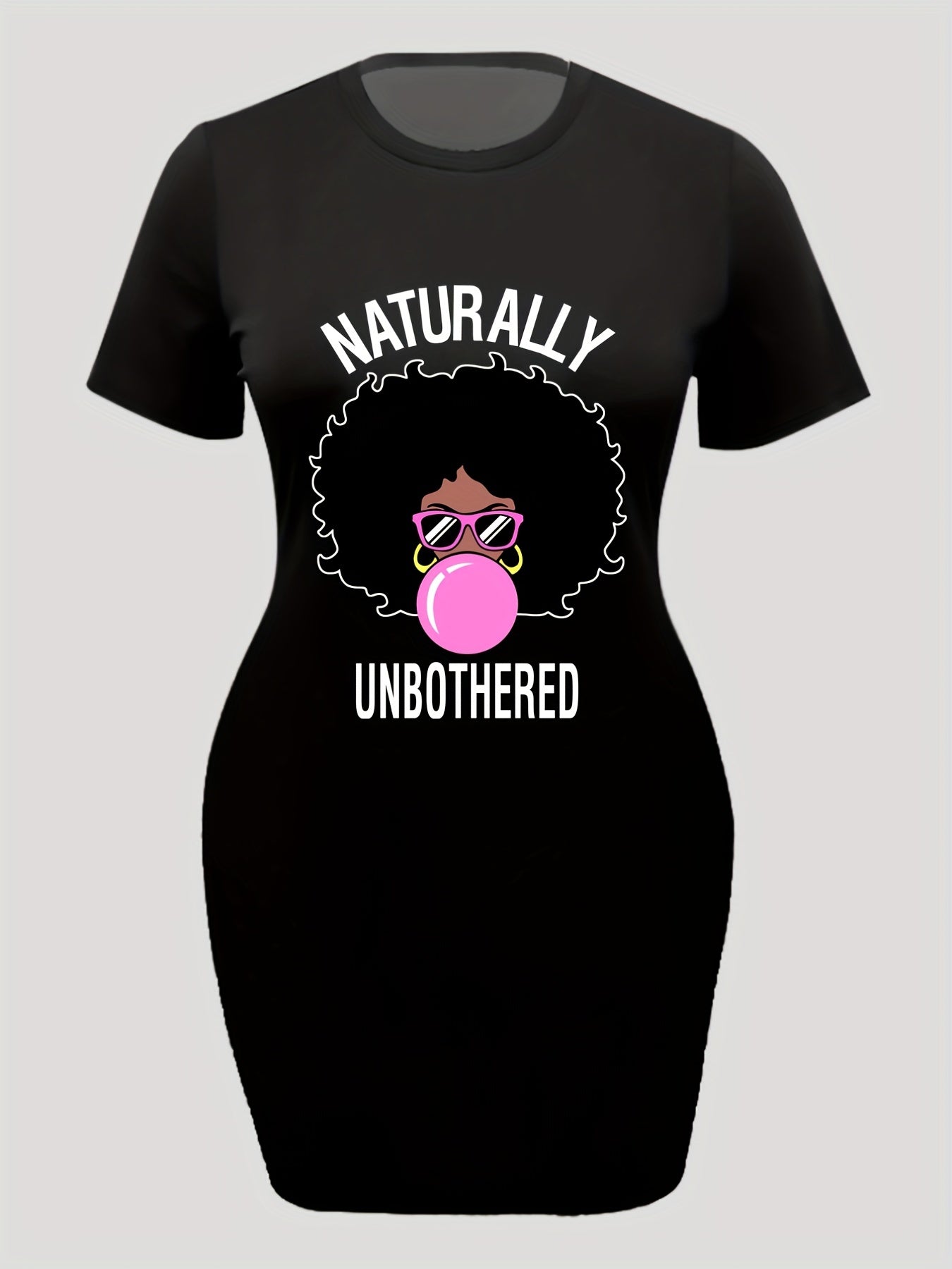  Women's Cartoon Print Short Sleeve Casual Dress