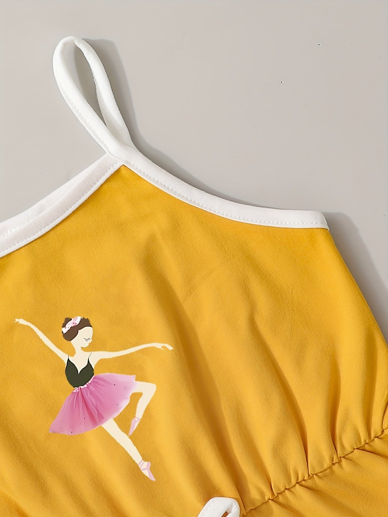 Toddler Girls Ballet Dancer Cami Rompers Jumpsuits