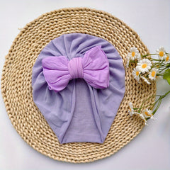 Soft Elastic Bowknot Turban for Baby Girls