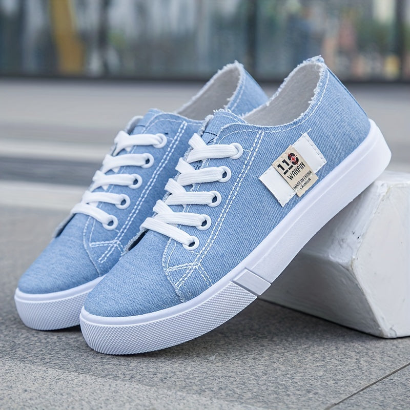 Women's Casual Canvas Shoes Lace Up Low Top Sneakers