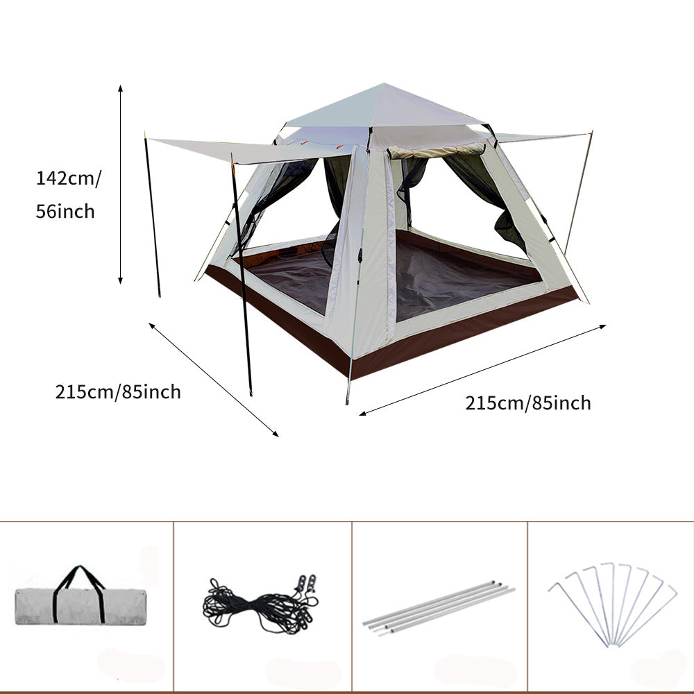 KORAMAN 3-4 Person Camping Tent Water Resistant & Easy Set Up