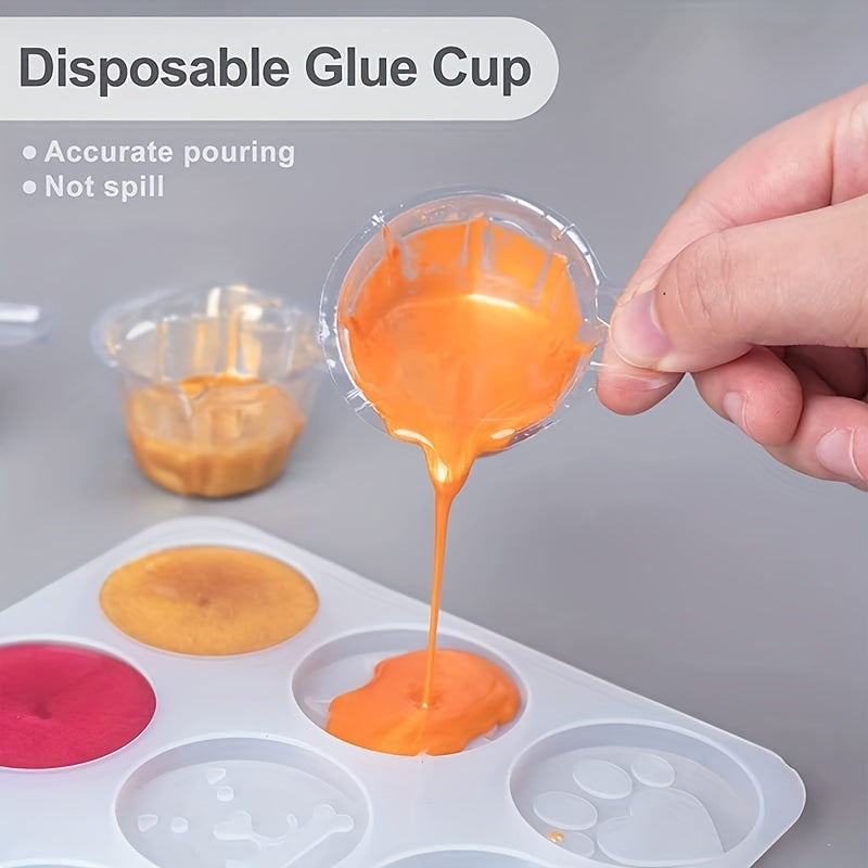 100pcs 40ml Disposable Epoxy Resin Mixing Cups for Jewelry Making