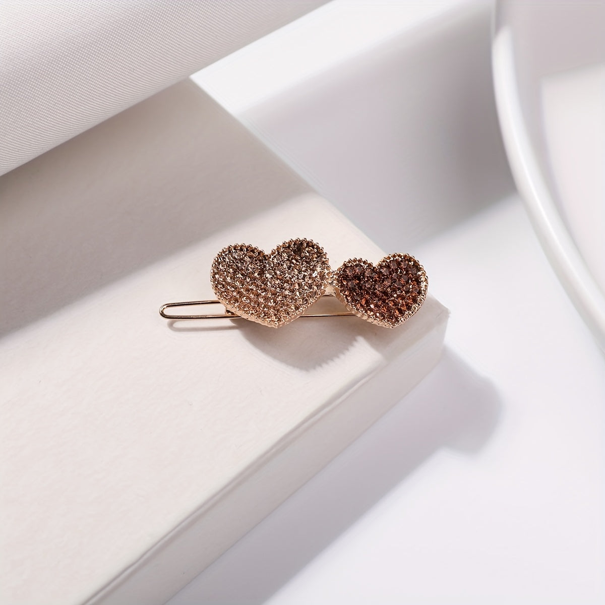 Rhinestone Heart Hair Clip Side Clip Hair Accessories
