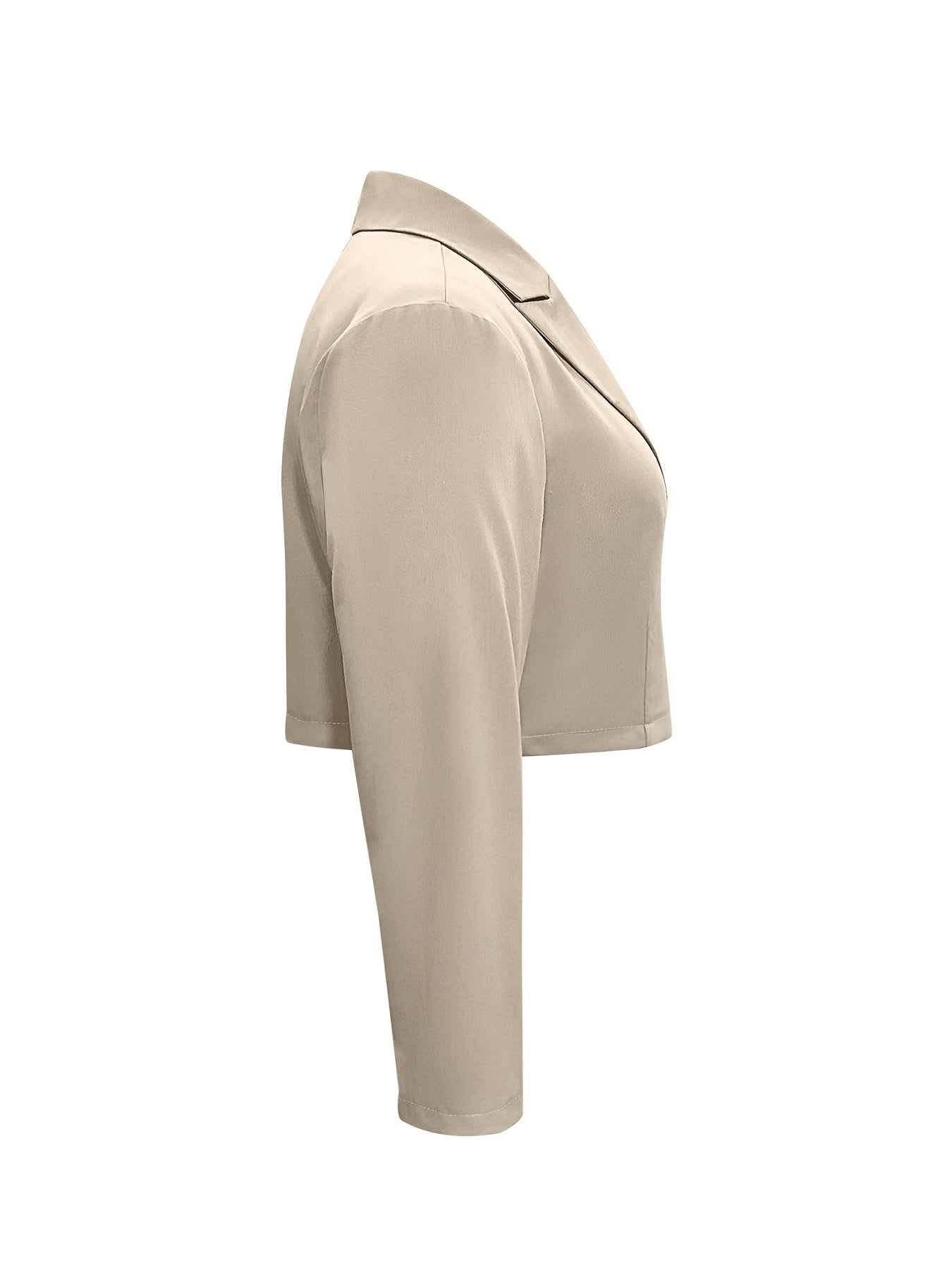 Solid Long Sleeve Single Breast Button Blazer