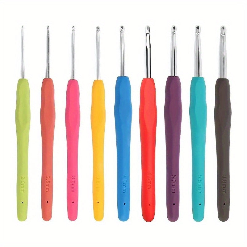 9-11pcs Crochet Hooks Set Tool Needle Knitting Rod Crochet Sewing Supplies