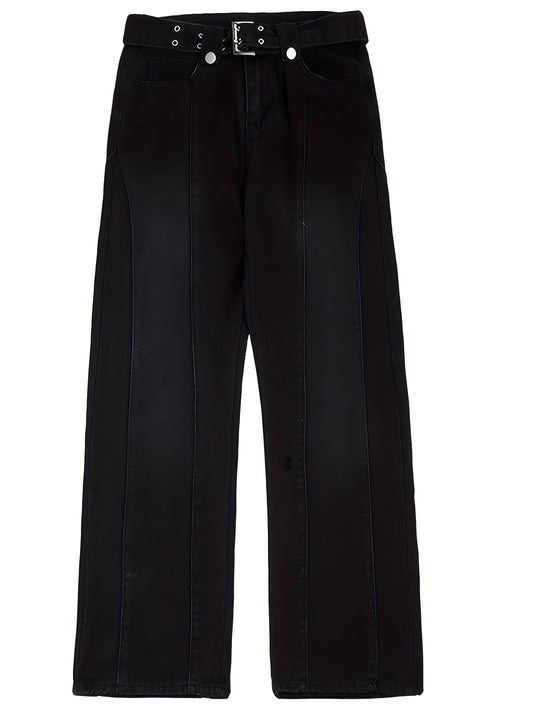 Loose Fit Wide Leg Jeans Mens Street Style Denim Pants