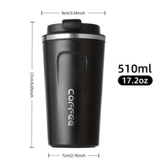 17 Oz Double Walled Stainless Steel Coffee Mug