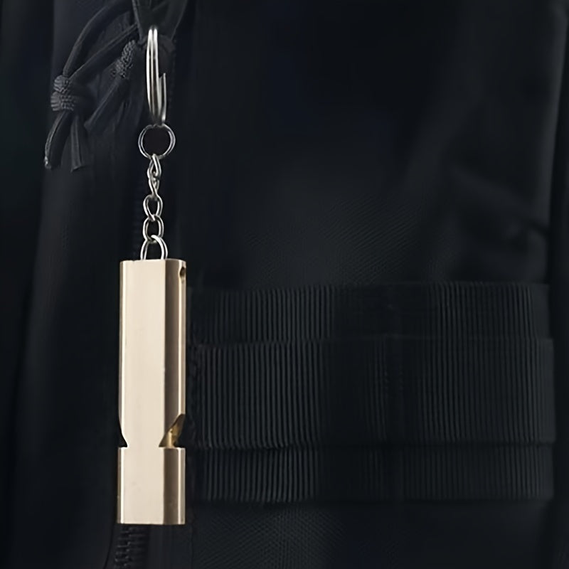 6pcs Double Frequency Alloy Aluminum Emergency Survival Whistle Keychain