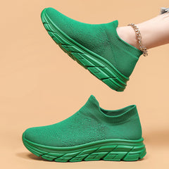 Breathable Mesh Flying Woven Casual Shoes Soft Comfortable Running Sneakers