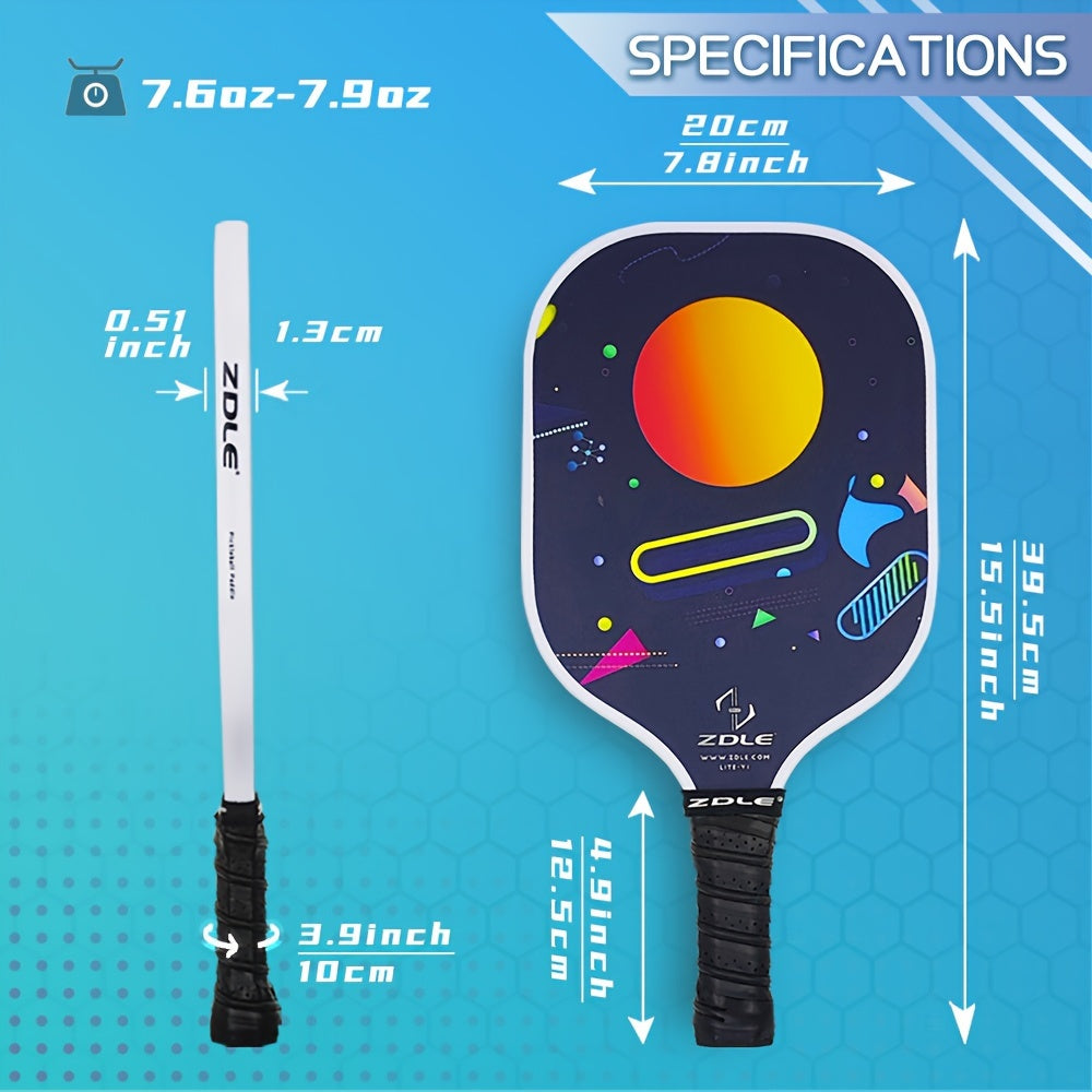 ZDLE 2pcs Pickleball Paddle Lite Series Y1 Set with 2 Pickleballs & Backpack