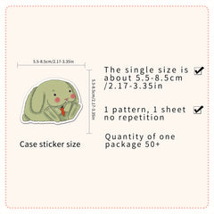 50pcs Cute Rabbit Waterproof Stickers, Water Bottle Laptop Scrapbook Decor