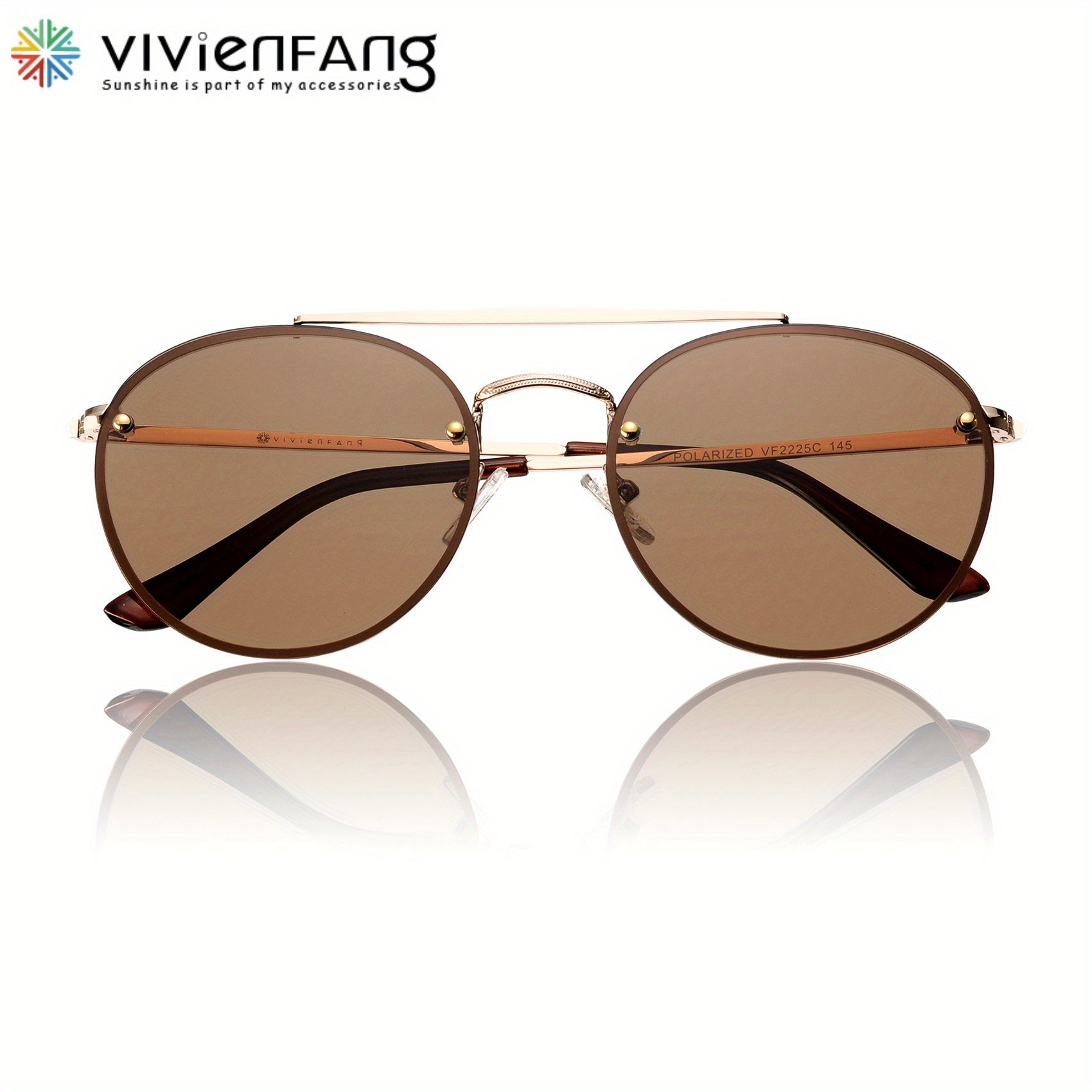 Retro Rimless Aviator Sunglasses Polarized UV Protection