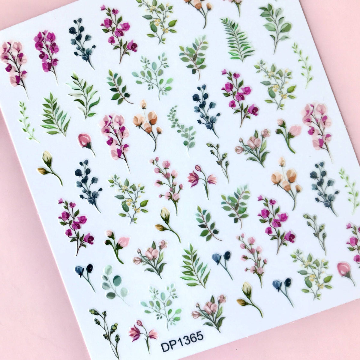 Flower Leaves Nail Stickers Wildflower Nail Tattoos
