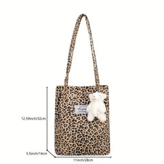 Cow Pattern Shoulder Bag Nylon Handbags Reusable Shopping Bag