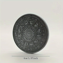 12 Zodiac Smiley Coin Tarot Lucky Coin Sun Moon Sun God Coin