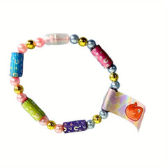 110pcs DIY Handstring Stickers Set Colorful Beads & Stickers for Journals Crafts
