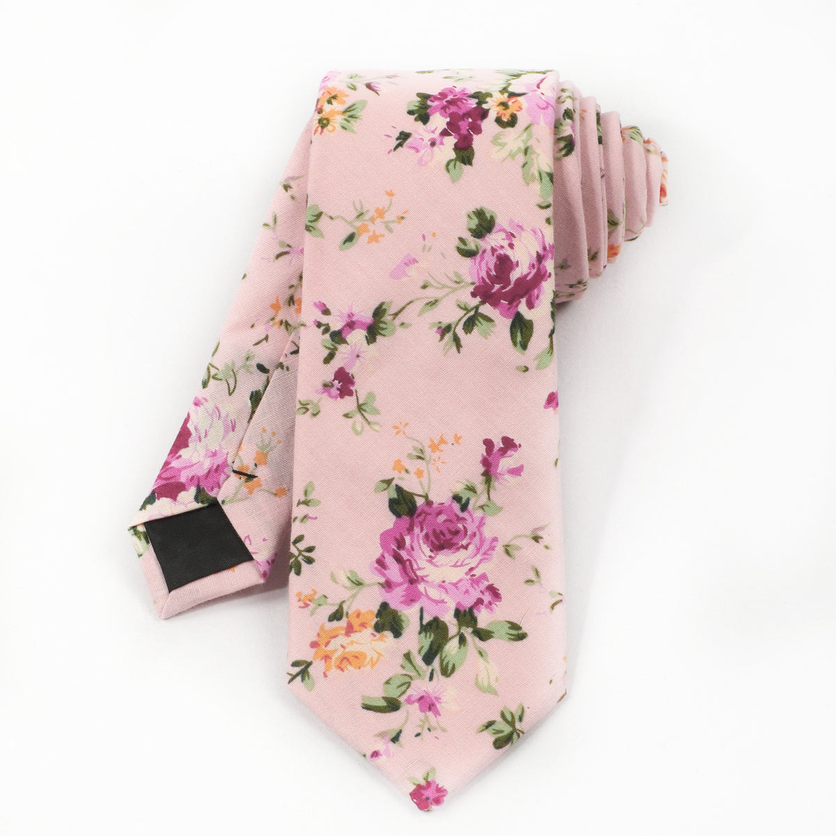 Men's Floral Print Tie Necktie for Wedding Groom Party