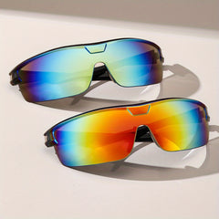 2 Pairs Semi Rimless Sports Sunglasses UV400 Sun Shades