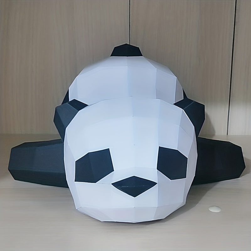 3D Paper Mold Panda Animal DIY Craft Decor Figurines Miniatures