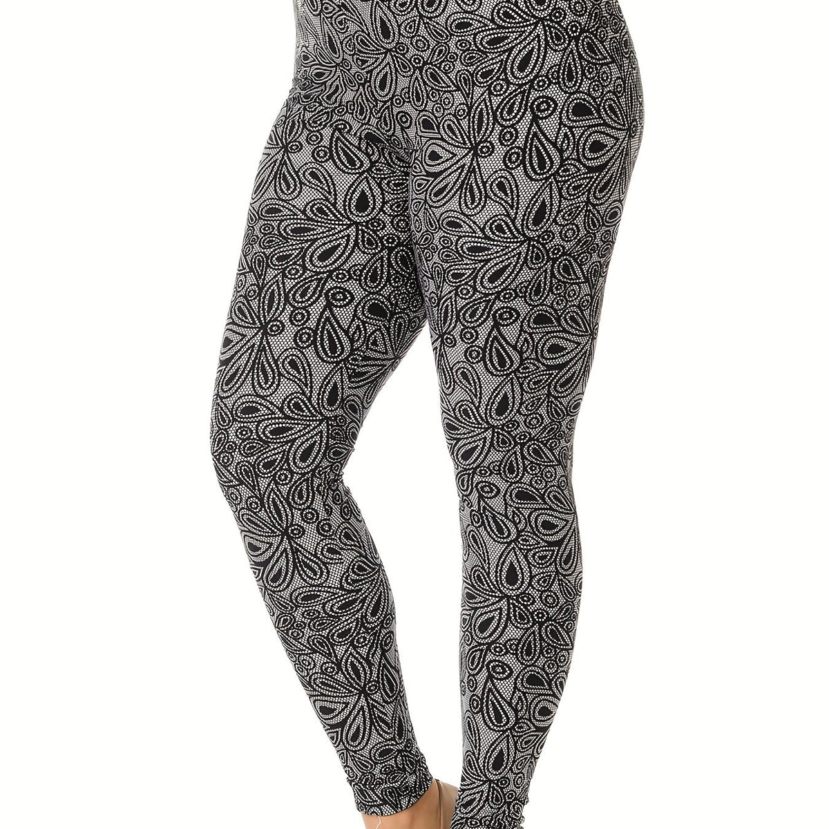  Floral Print High Rise Leggings