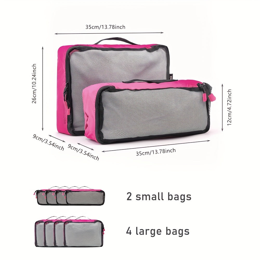 6 Pcs Portable Storage Bag Travel Organizer Lightweight Handbag