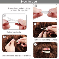 Colorful Metal Snap Hair Barrettes HairPin